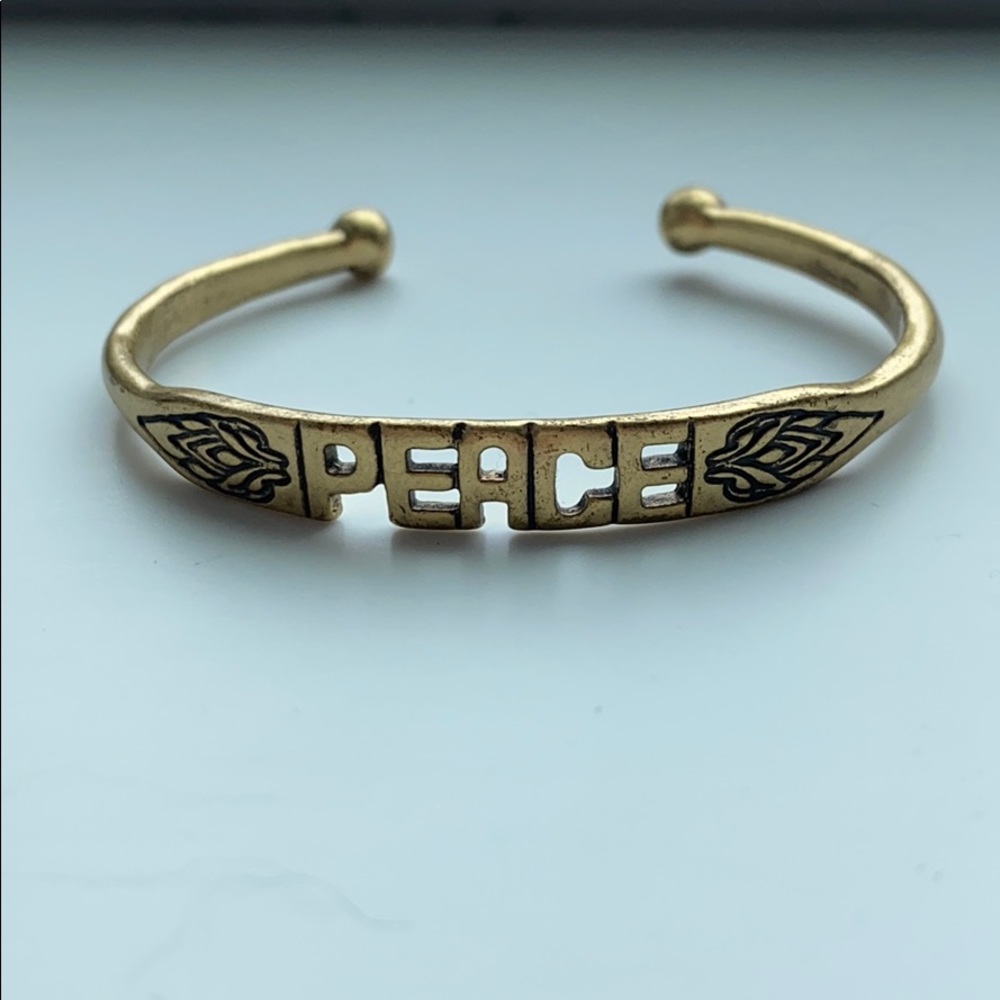 Lucky Brand Peace cuff bracelet